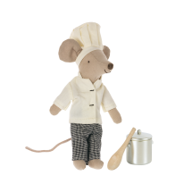 Chef Mouse with Soup Pot and Spoon