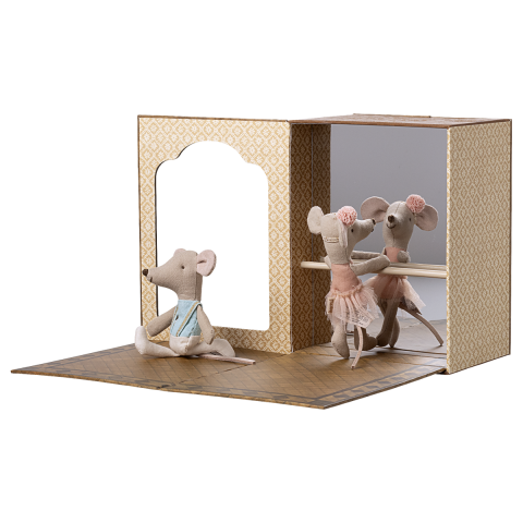 Maileg Ballet Mice in Dance Studio - Little Brother + Sister