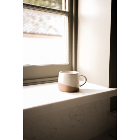 Slanted Glaze Koko Mug - Milk White