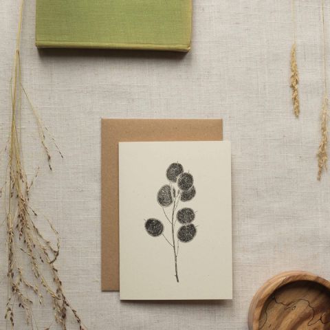 Botanical Card - Honesty Pods
