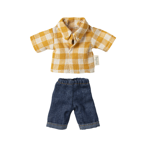 Yellow Checked Shirt and Pants - Dad Mouse