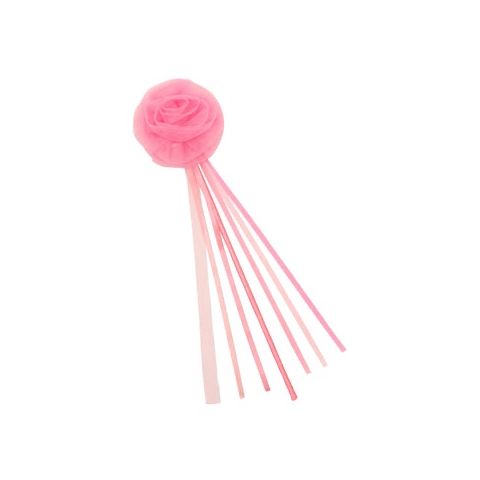 Pink Ruffle Flower Wand