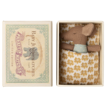 Sleepy - Wakey Baby Mouse in Matchbox Blue