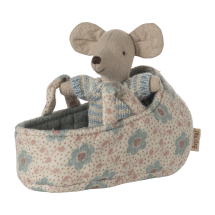 Baby Mouse in Carry Cot - Blue
