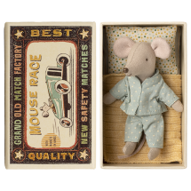 Little Brother Mouse in Matchbox with Magnetic Hands
