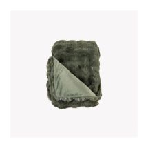 Feather Faux Fur Throw - Eucalyptus