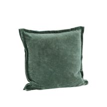 Madam Stoltz Velvet Cushion - Green
