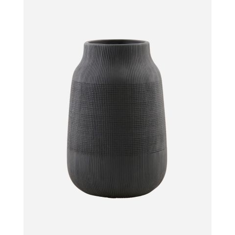 Groove Vase Black 