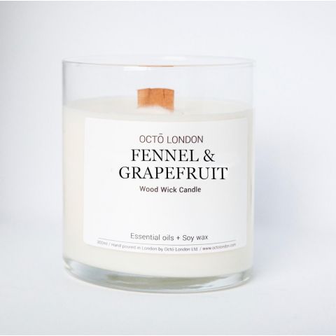 Fennel + Grapefruit Wood Wick Candle