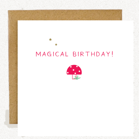 Magical Birthday Toadstool Card