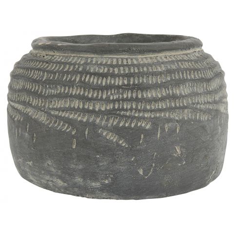 Grey Cleopatra Cement Plant Pot - Medium