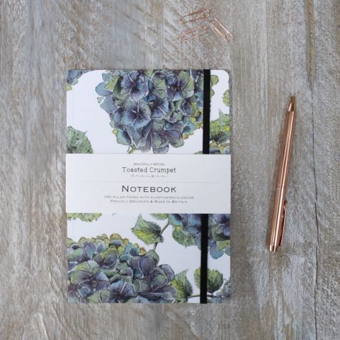 Hydrangea Pure A5 Lined Notebook