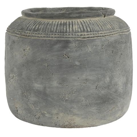 Grey Cleopatra Cement Plant Pot - Large