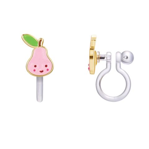 Clip on Cutie Earrings - Pink Pear