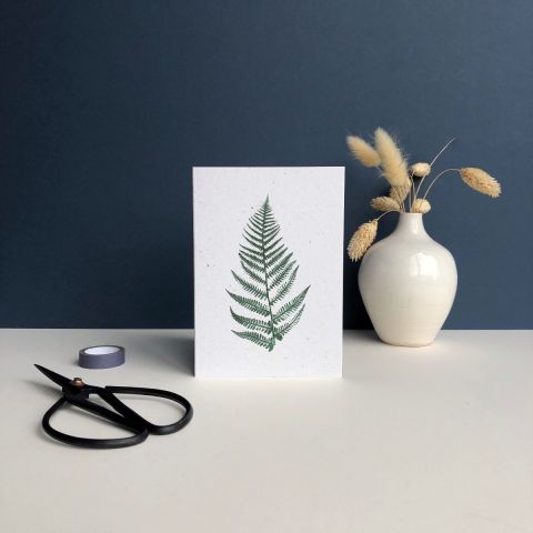 Fern Print Card - Green