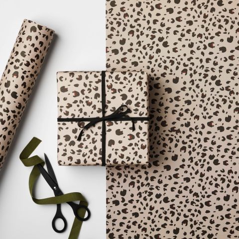 Cream Leopard Print Wrap