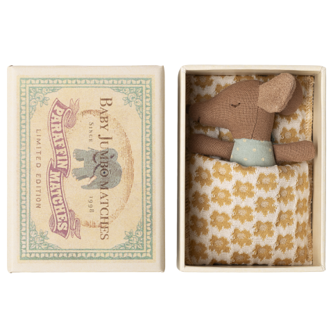 Sleepy - Wakey Baby Mouse in Matchbox Blue
