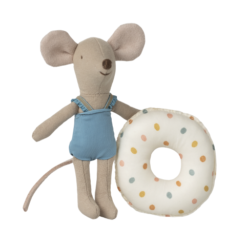 Beach Mouse with Float, Little Sister - Multi Dot