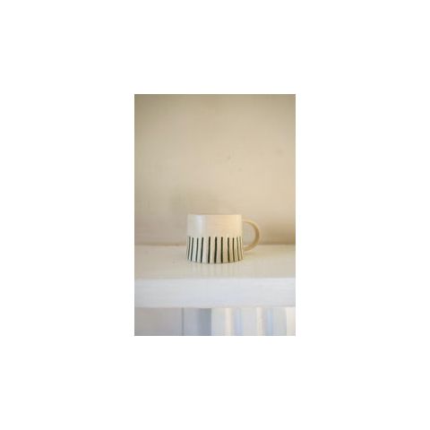 Ridged Painted Mug - Forest