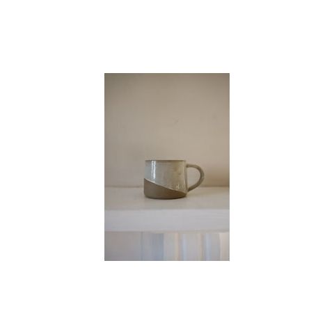 Slanted Glaze Koko Mug - Milk White