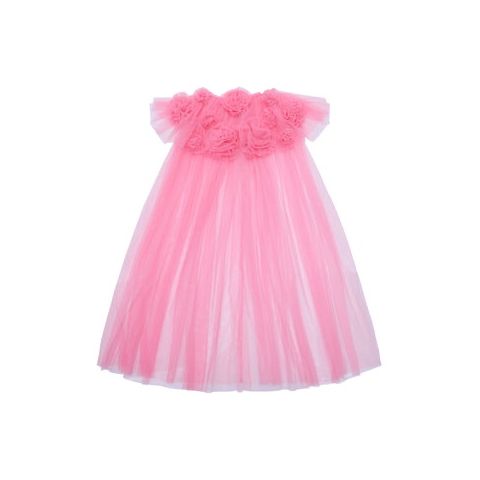 Pink Ruffle Flower Cape