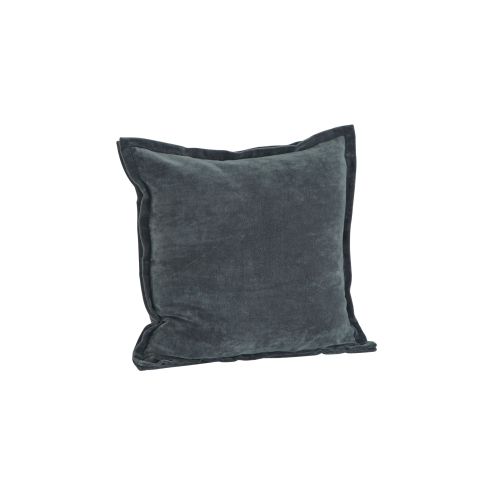 Madam Stoltz Velvet Cushion - Dusty Blue